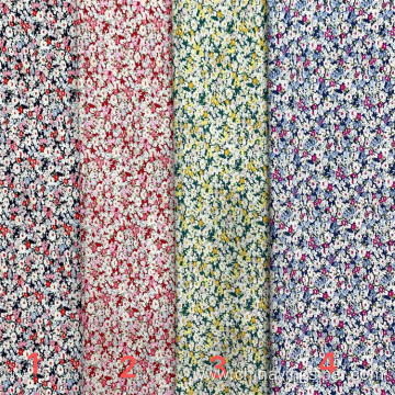 Stock Lot Plain Custom Floral Digital Printed CottonTextile Fabric